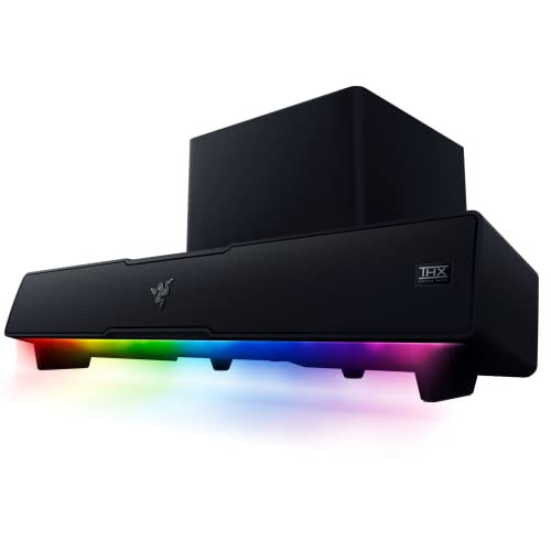 Razer Leviathan V2: Multi-Driver PC Gaming Soundbar with Subwoofer - THX Spatial Audio - Compact ... | Amazon (US)