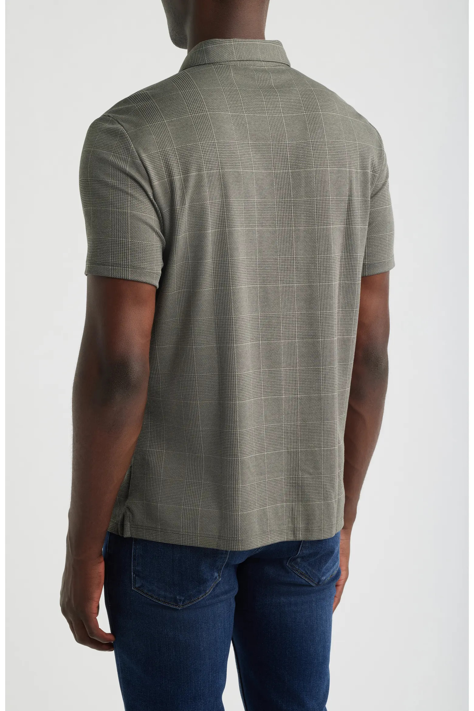 Ardyn Grey Check Cotton Blend Polo (Men) | Nordstrom | Nordstrom
