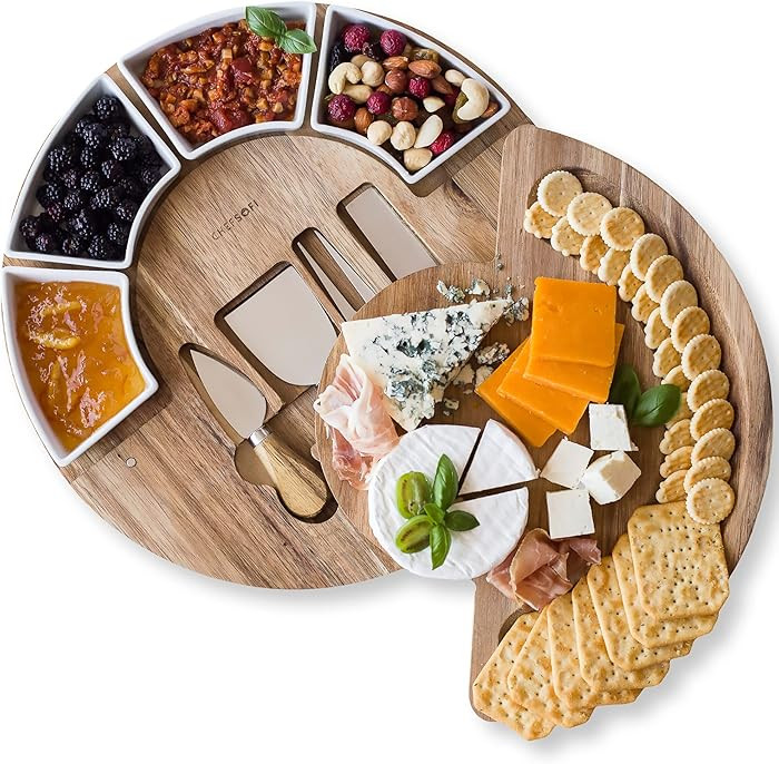 ChefSofi Charcuterie Board Set and Cheese Serving Platter - Made from Acacia Wood - US Patented 1... | Amazon (US)
