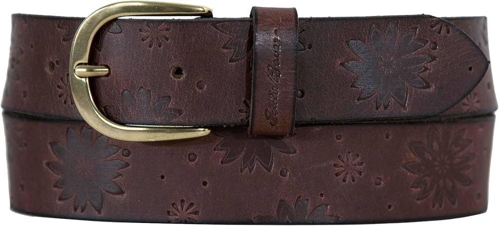 Eddie Bauer Women's Center Lacing Detailed Leather Belt | Amazon (US)