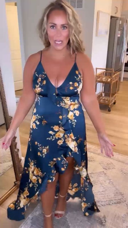 Fall wedding dress season is approaching, and I found the perfect midsize dress from Vici.

I'm blown away by how flattering this dress is and how perfect the style and colors are for a fall wedding🦋

Here's all the deets:
✨I'm in a Large (TTS)
✨The front clasp holds the girls in so you do not need to wear a bra
✨The straps are adjustable to create the perfect fit
✨Shape wear not needed!
✨Sexy enough for date night too!

blue floral satin dress midsize curvy fall fashion

#LTKfindsunder100 #LTKparties #LTKmidsize