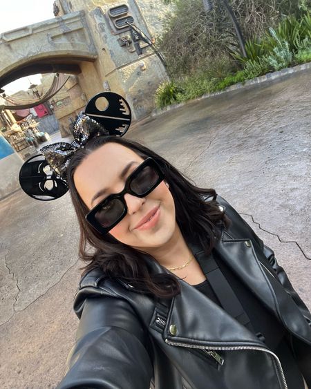 What I wore to Disneyland / Star Wars Galaxy’s Edge outfit / Disney ears / Star Wars ears / travel outfit / Disneyland outfit 

#LTKmidsize #LTKfindsunder100 #LTKtravel