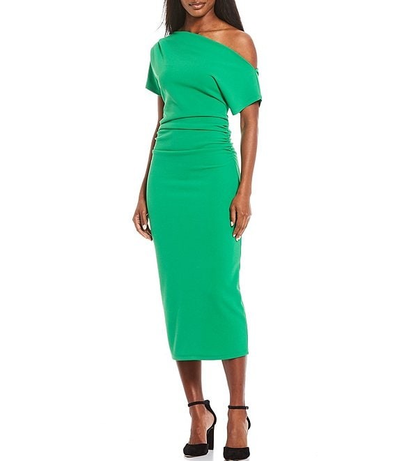 One Shoulder Midi Knit Dress | Dillards