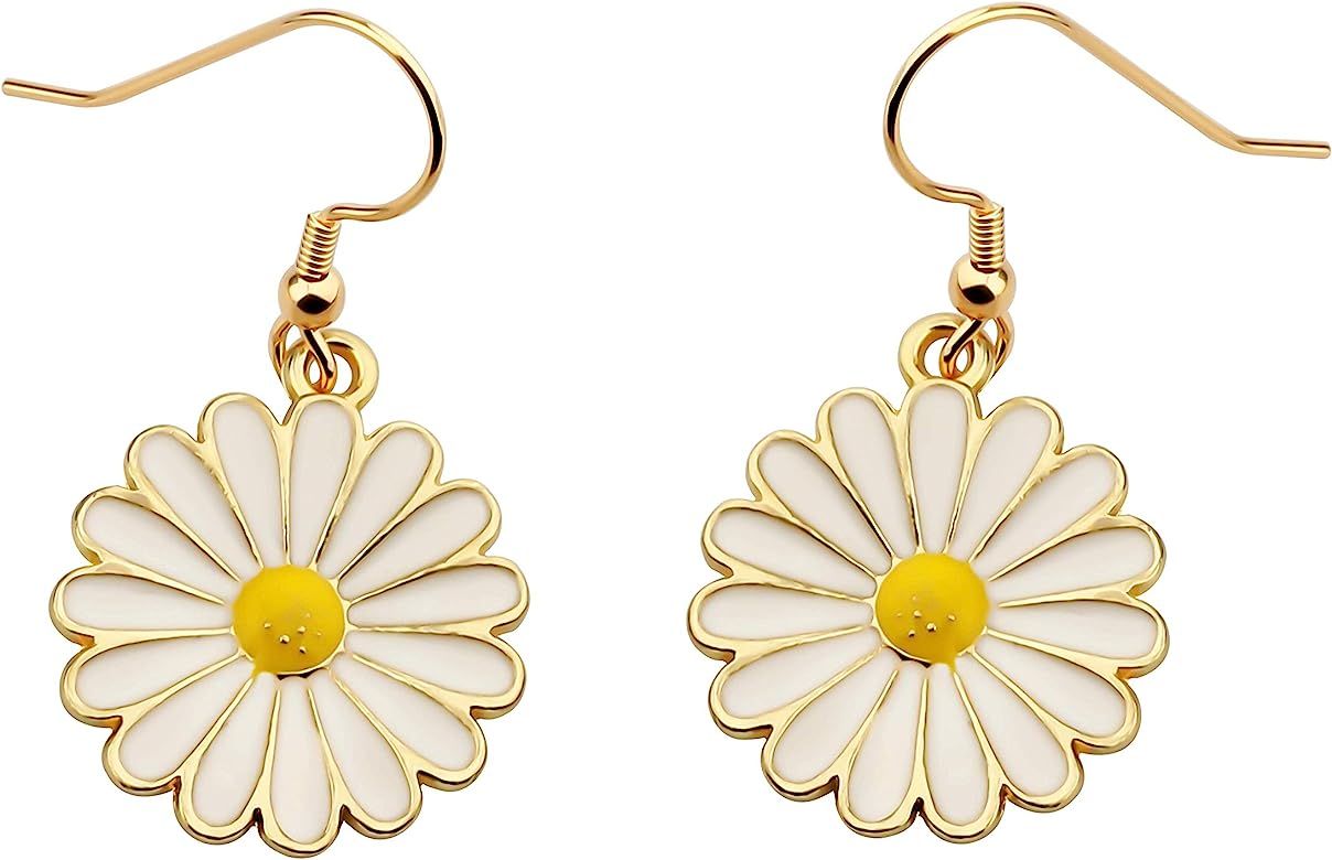 TIIMG Daisy Jewelry Daisy Earrings Daisy Flower Jewelry Daisy Lover Gift | Amazon (US)