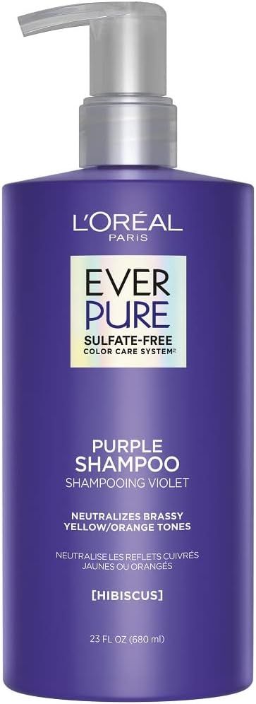 L'Oreal Paris EverPure Sulfate Free Purple Shampoo, Neutralizes Brassy Yellow and Orange tones fo... | Amazon (CA)