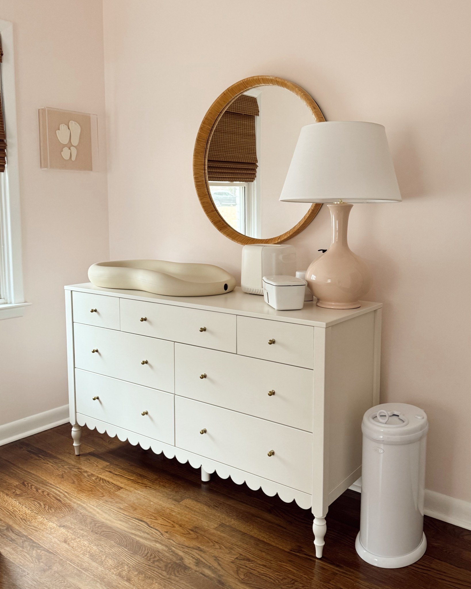 Still loving this sweet setup in my toddler’s room 🧸 The scalloped dresser from Pottery Barn Kids adds such charm, and the West Elm mirror and lamp bring in the perfect cozy, elevated touch. Soft, functional, and just right for our growing girl 💕 #ToddlerRoom #LTKHome #PotteryBarnKids #WestElm #ScallopedDresser #NeutralKidsRoom #ToddlerStyle #LTKBaby #MomLifeDecor

#LTKBaby #LTKKids #LTKFamily