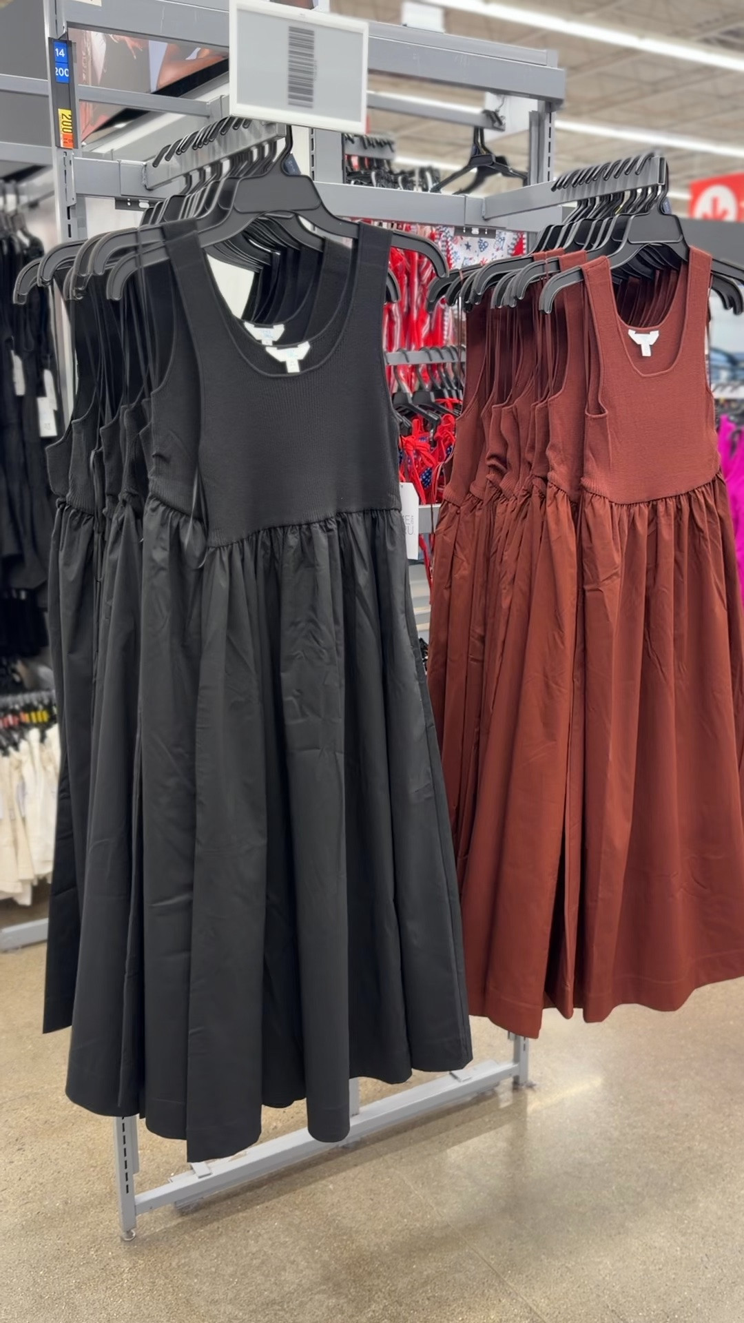 New time and tru tank dresses at Walmart, love the skirts and mixed material. #walmartfashion