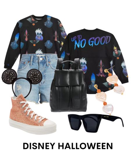 Comfortable outfit for Disneyland. Villains spirit jersey with denim shorts and sparkly orange platforms. On theme for Halloween while being comfortable all day. #spiritjersey #disney #disneyoutfit #disneyland #disneyspiritjersey #shopdisney #platforms #mickeyears #disneyworld 

#LTKHalloween