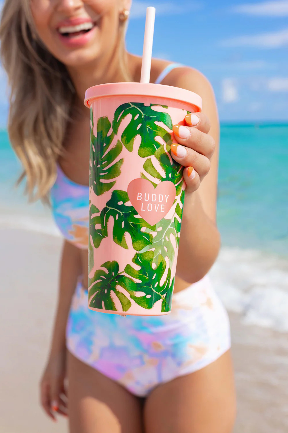 BuddyLove | Palm Tumbler with Straw | BuddyLove