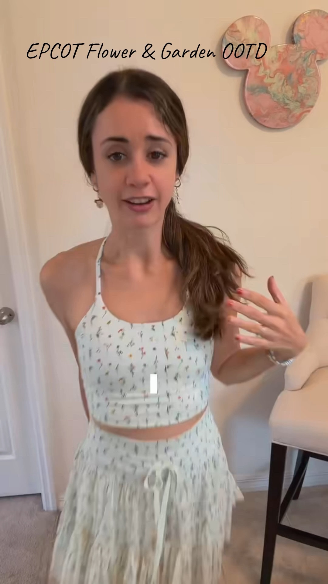 EPCOT flower and garden festival outfit inspo. Popflex pirouette skort and flexy crop top in meadow - perfect comfy cute floral outfit that’s activewear  

#LTKActive #LTKootd #LTKfitnessgoals