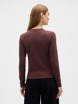 Ribbed Button-Up Top | Gap Factory