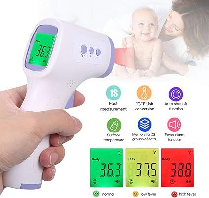 Mobiliarbus Infrared Thermometer - Non-Contact IR ℃/℉ Forehead Temperature Measurement LCD 3 ... | Amazon (US)