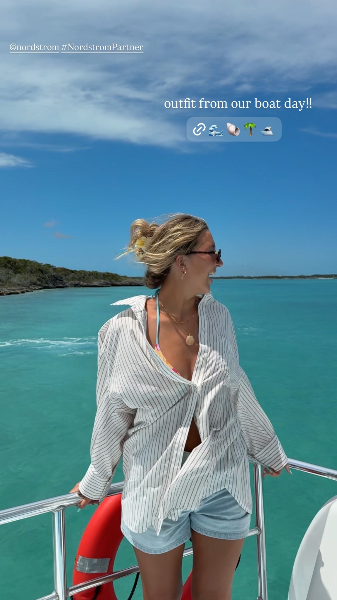 Outfit from our boat day 🩵 @Nordstrom #NordstromPartner