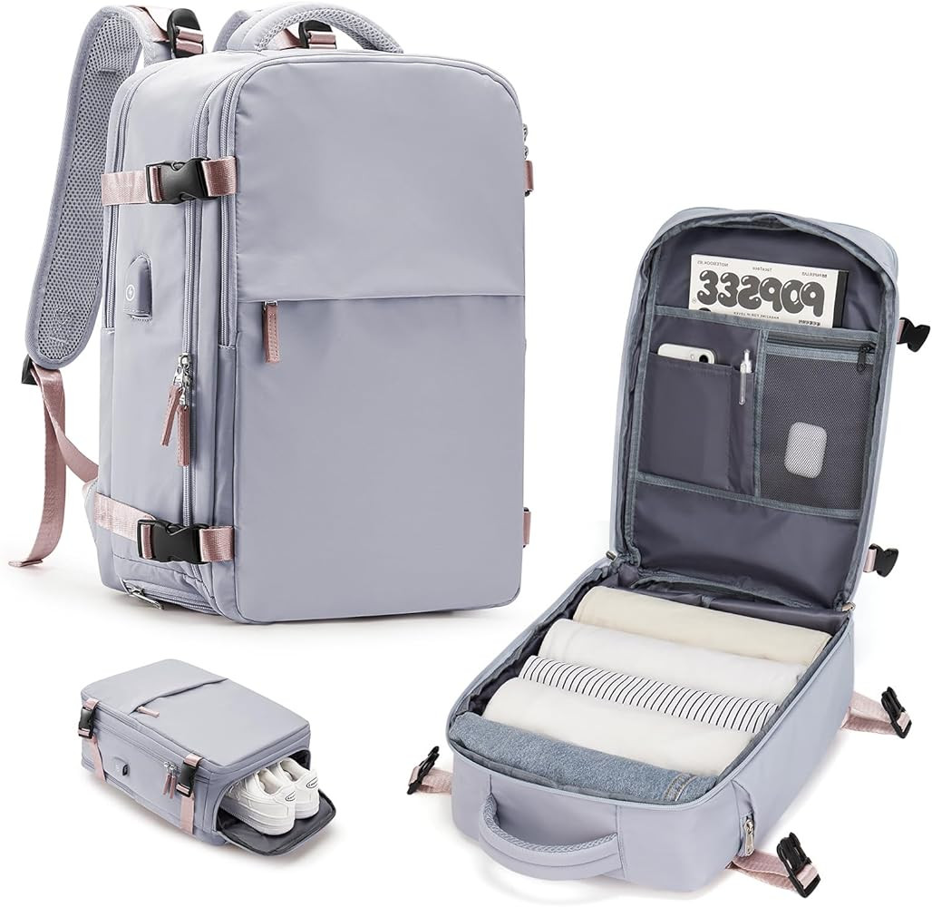 WONHOX Large Travel Work Business Backpack Carry on flight approved 17 inch Laptop Backpack for W... | Amazon (US)