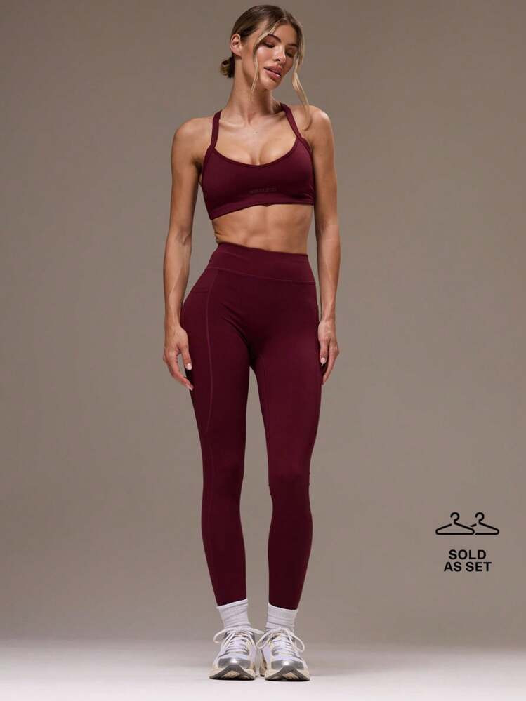 Musera Sport Women Cross Back Top & Leggings Sports Sets Gym Fitness Fall Winter | SHEIN