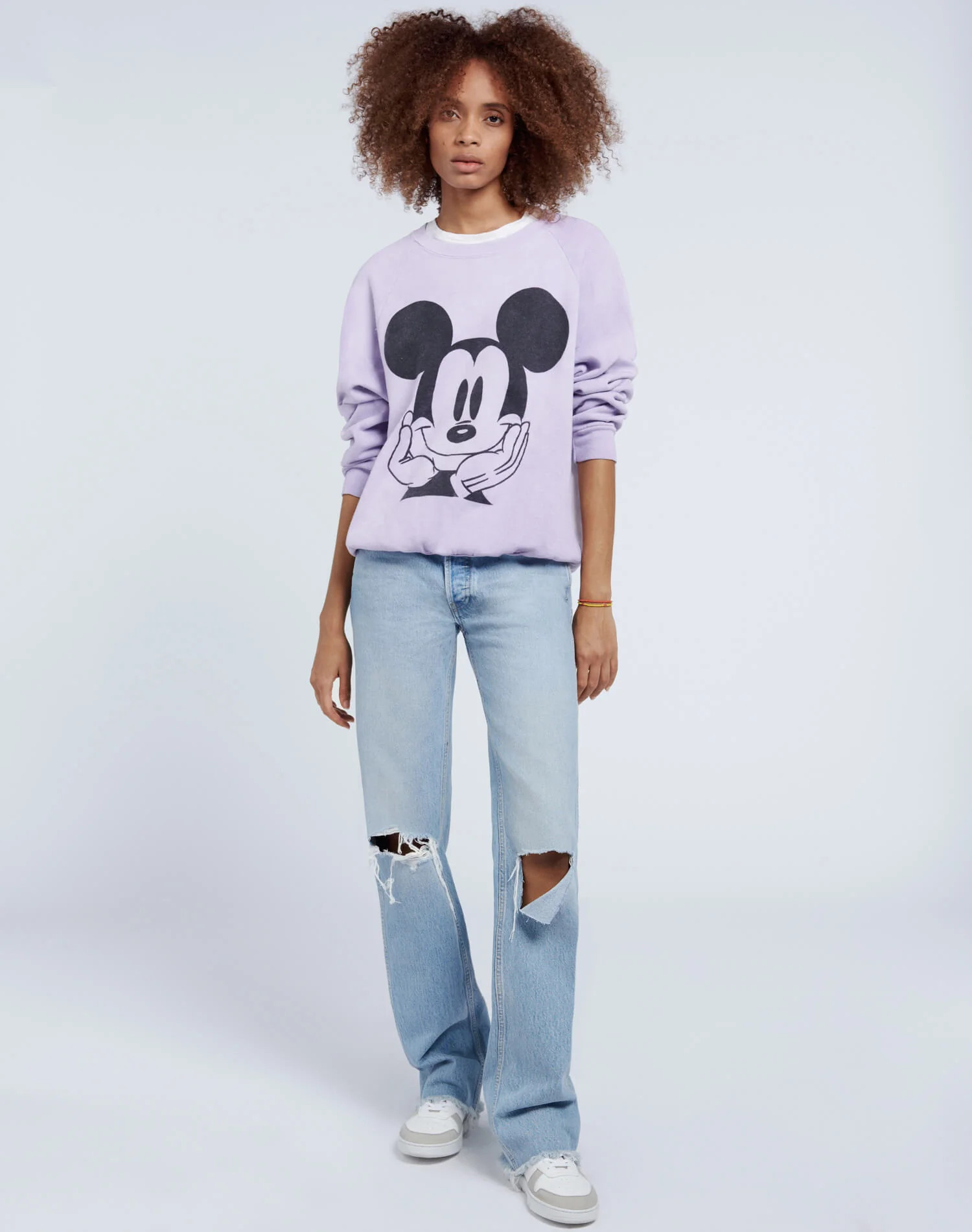 RE/DONE Jeans | High Rise Loose in Breezy Indigo with Rips | RE/DONE