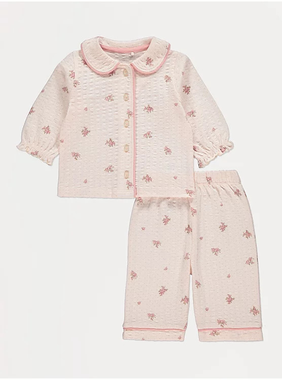Pink Ditsy Floral Shirt Pyjamas | George