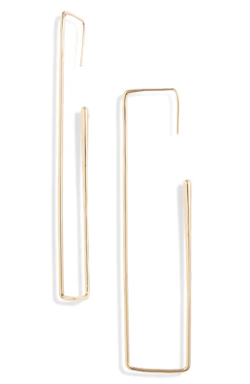 Open Edit Rectangular Hoop Earrings in Gold at Nordstrom | Nordstrom