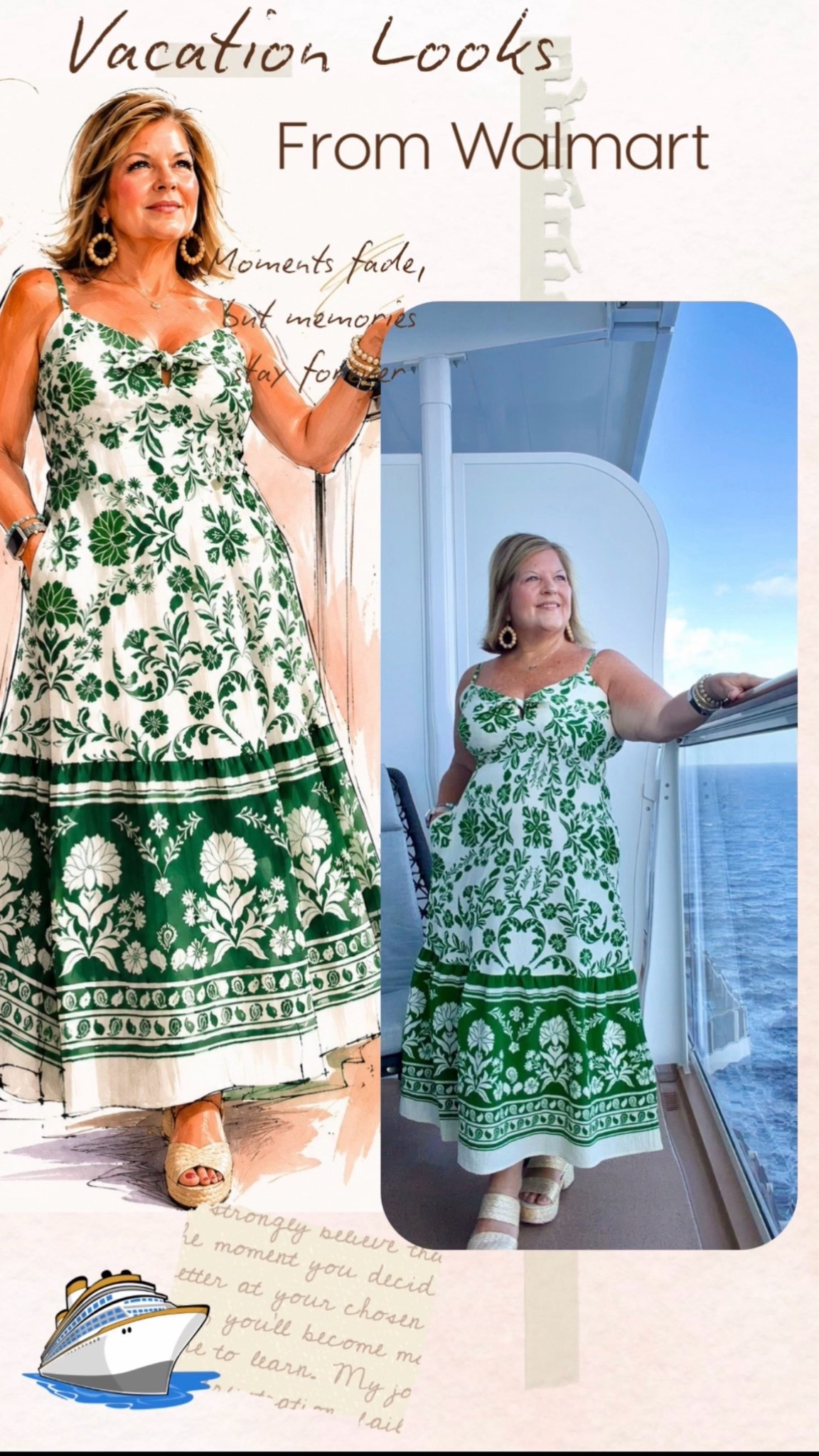 🌴 Vacation style without the vacation price tag! This gorgeous green & white maxi dress from Walmart is giving effortless resort vibes and was perfect for cruising the Caribbean. 🚢☀️

Comfortable, flattering, and easy to dress up with wedges and statement earrings for dinner or wear casually for a day at sea. One of my favorite vacation finds this season!

✨ Linked in my LTK
#LTKStyle #WalmartFashion #VacationStyle #CruiseOutfit #ResortWear #AffordableFashion #Over50Style #SummerFashion #VacationLooks

#LTKTravel #LTKootd #LTKMidsize