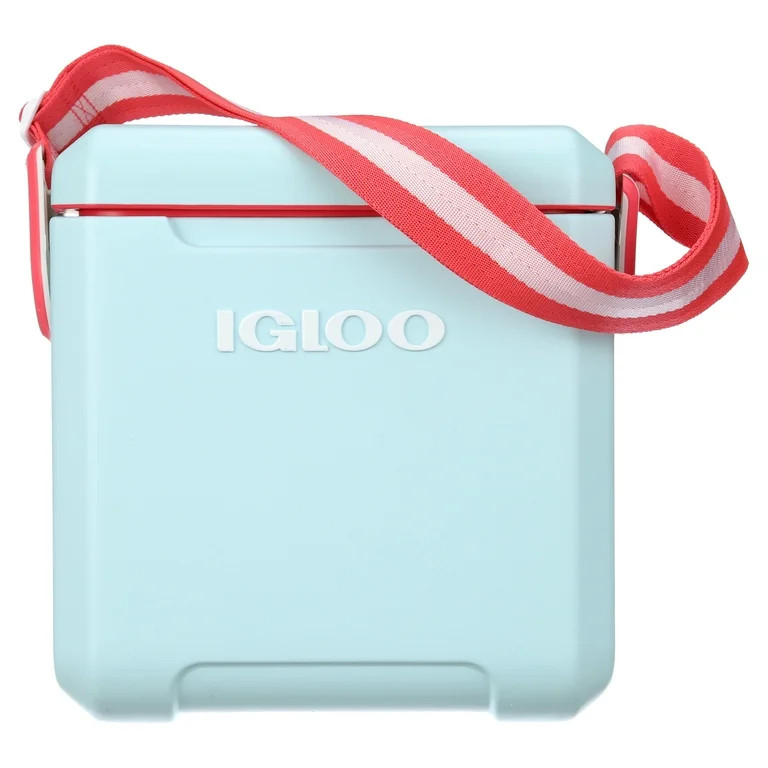 Igloo 11 Qt Tag-a-Long Hard Sided Cooler, Blue Aqua and Red | Walmart (US)