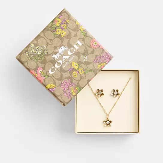 Wildflower Earrings And Necklace Set | Coach Outlet US