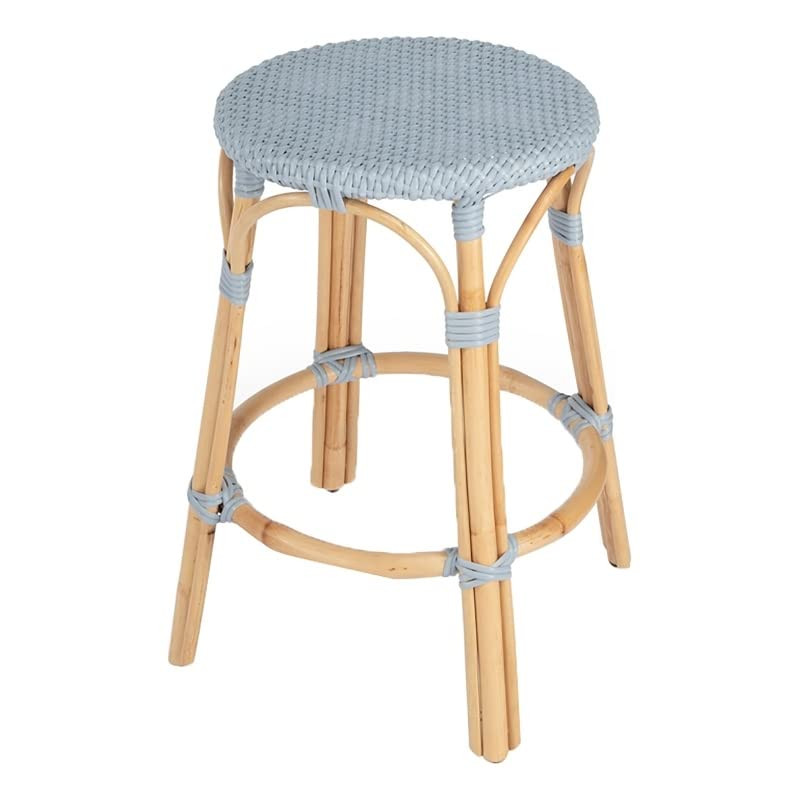 Brand: Beaumont Lane
Beaumont Lane 24" Transitional Rattan Counter Stool in Baby Blue/Natural
 | Amazon (US)