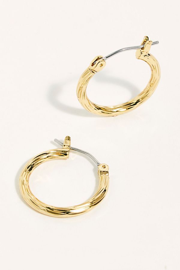 Pick Your Charm Twist Mini Hoop Earrings | Free People (Global - UK&FR Excluded)