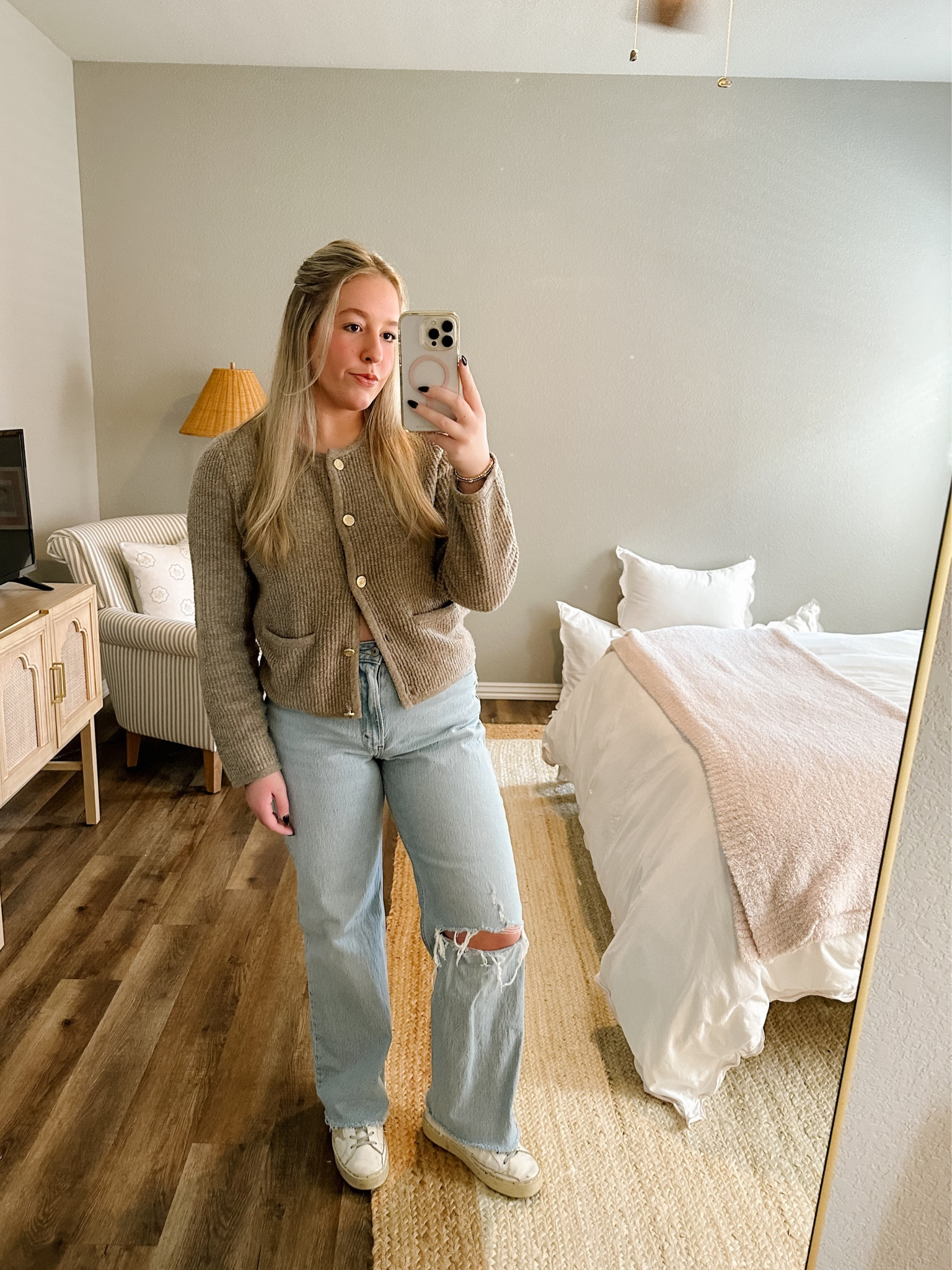 Easy OOTD wearing Abercrombie that’s all on sale!! These jeans and this top are so so comfy and perfect to wear all day long! My new fav pair of denim! Color is “light destroy” 

Abercrombie sale | easy ootd | wedding guest dress | Valentine’s Day outfit | Meredith hudkins | swim | vacation outfit | home decor | cardigan | jeans | denim 

#LTKfindsunder100 #LTKworkwear #LTKSpringSale