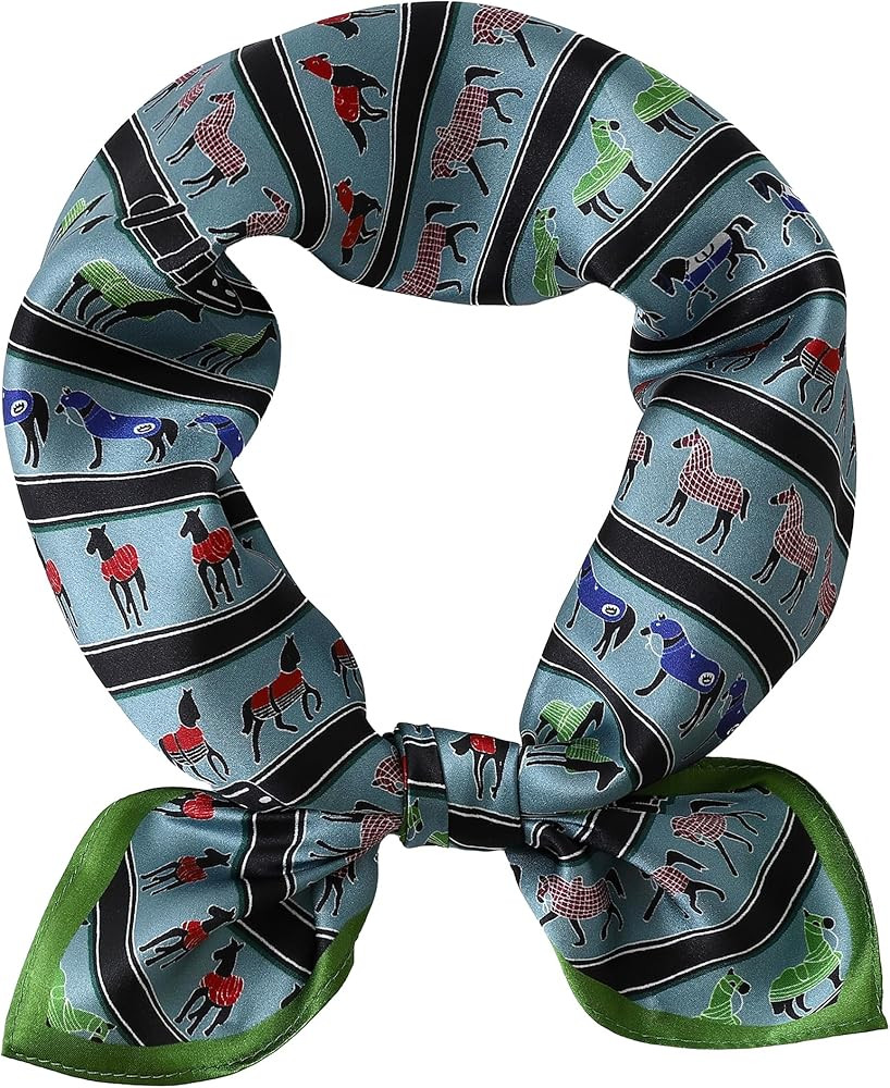 100% Pure Mulberry Silk Square Scarf-27''x27"Lightweight Hair Scarves Headscarf Night Sleeping wi... | Amazon (US)