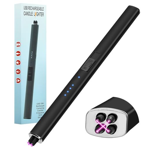 Stocking Stuffers for Men Women: Electric Lighter Candle Lighter Rechargeable Windproof Flameless Plasma Dual Arc Camping Kitchen USB Lighters with Safety Lock for Adults Him Mom Gifts Valentines | Amazon (US)