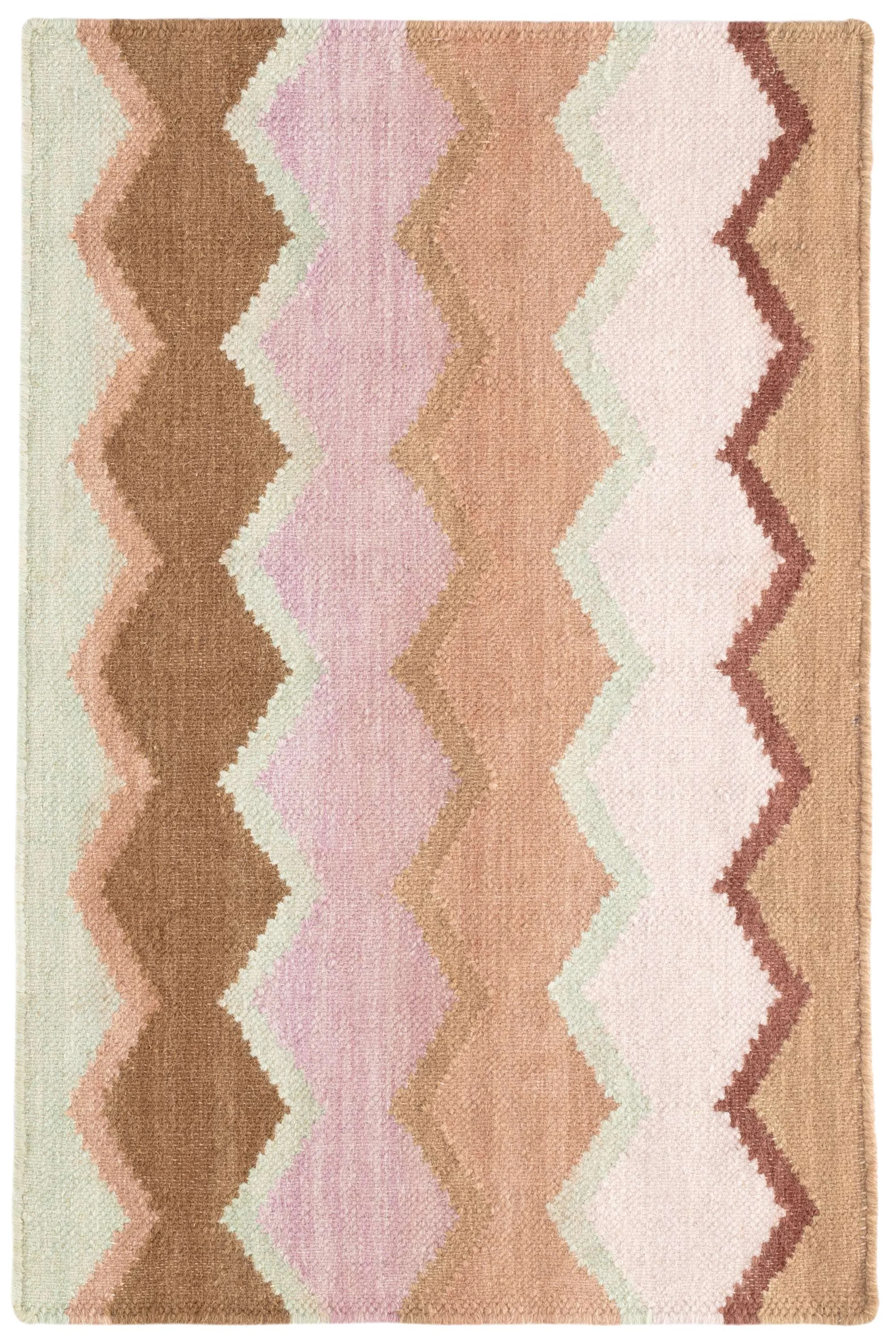 Kit Kemp x Annie Selke Safety Net Earth Handwoven Wool Rug | Wayfair North America