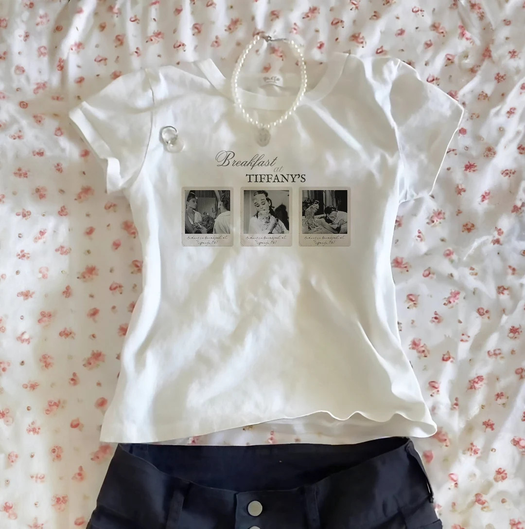 Breakfast at Tiffany's Baby Tee Vintage Graphic Tee - Etsy | Etsy (US)