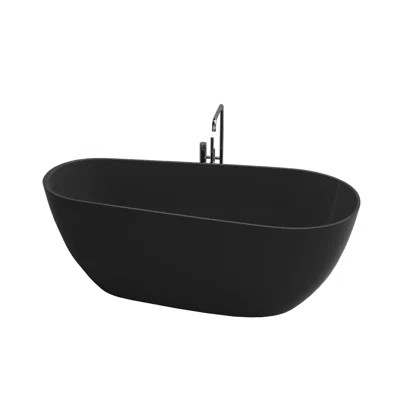 67" x 28" Freestanding Soaking Solid Surface Bathtub | Wayfair North America