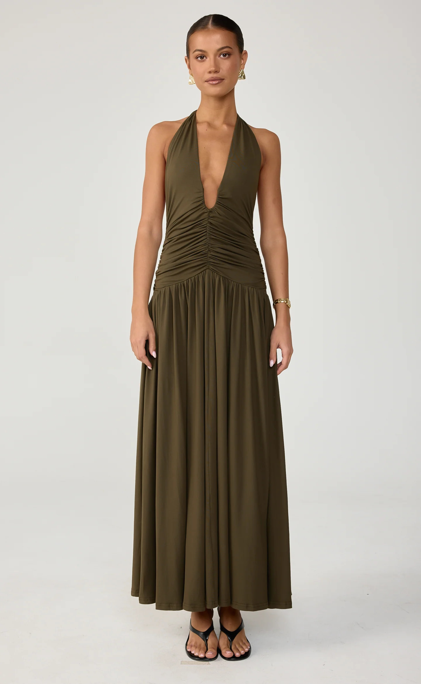 Serein Maxi Dress (Moss) | Charcoal Clothing AU