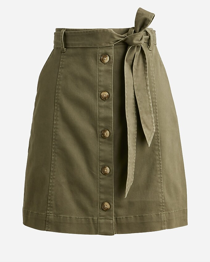 Chino button-front mini skirt | J.Crew Factory