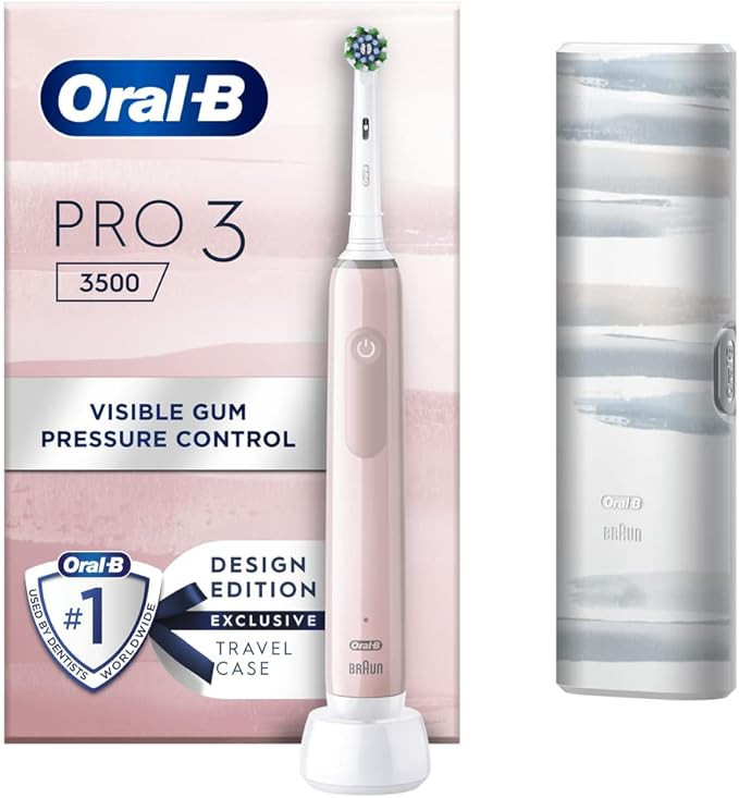 Oral-B Pro 3 Electric Toothbrushes Adults, 1 Toothbrush Head & Travel Case, 3 Modes with Teeth Wh... | Amazon (UK)