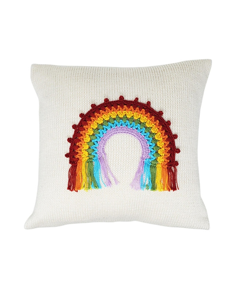 Melange Collection Knit Cotton 10 Rainbow Pillow | Bloomingdale's (US)
