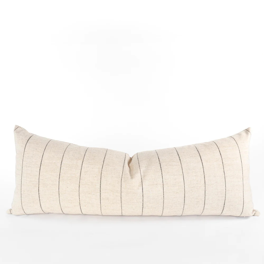 Dunrobin Stripe 16x42 Bolster, Burlap | Tonic Living