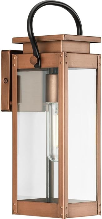 Progress Lighting P560004-169 Union Square Outdoor Wall Lantern, 1-Light 100 Watts, Antique Coppe... | Amazon (US)