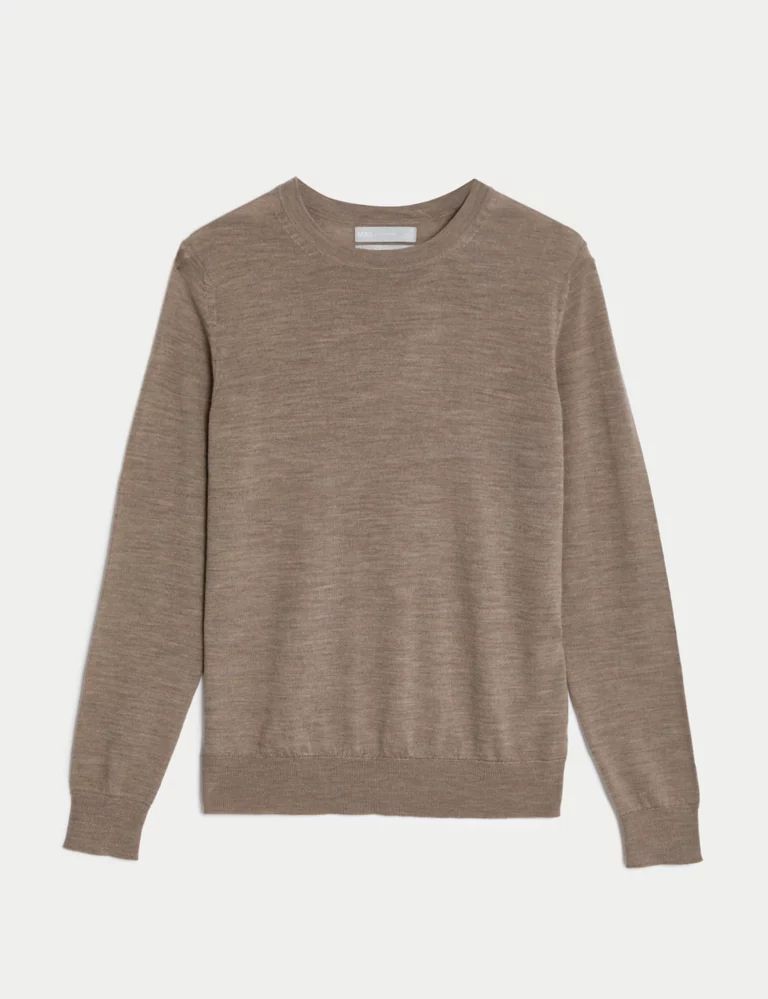 Pure Merino Wool Crew Neck Jumper | M&S Collection | M&S | Marks & Spencer (UK)