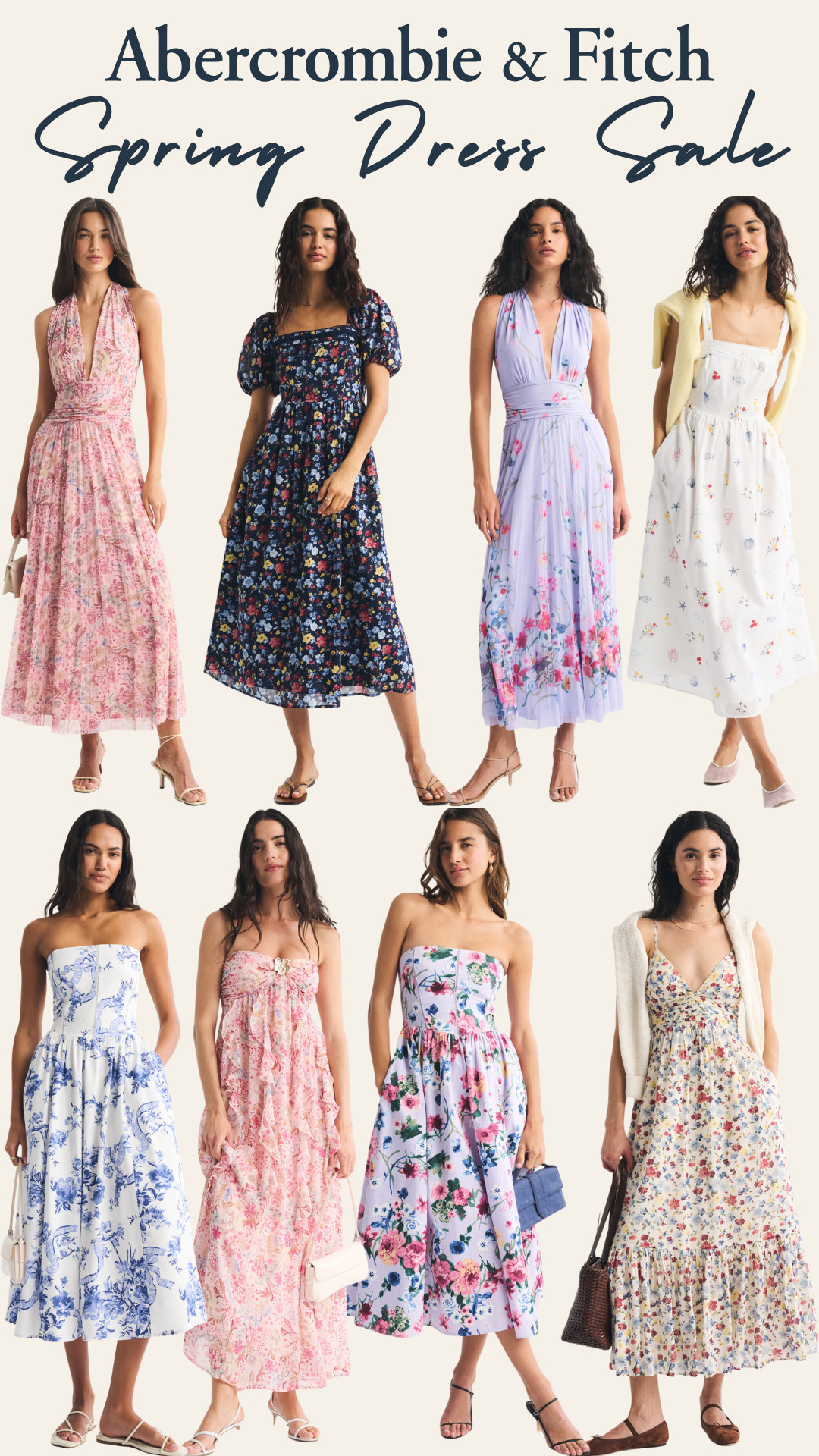 @abercrombie & Fitch Spring Dress Sale - March 12-15!

The Abercrombie & Fitch Spring Dress Sale has so many beautiful floral midi dresses and flowy spring dresses right now!!

These lightweight, feminine styles are perfect for all the upcoming events this season.

Think wedding guest dresses, bridal shower outfits, baby shower dresses, bachelorette party looks, brunch outfits, vacation outfits, garden party dresses, and spring or summer date night outfits.

Floral midi dresses are one of my favorite timeless wardrobe staples because they’re so easy to style. Just add sandals, heels, wedges, or a light sweater and you have an effortless outfit for spring, summer, and warm weather events.

Featured Abercrombie favorites include:
- Flowy floral midi dresses
- Lightweight pleated floral dresses
- Strapless floral midi dresses
- Wrap style floral dresses
- Tiered floral dresses
- Pretty pastel spring dresses
- Romantic garden party dresses

These are perfect if you’re looking for spring dresses, summer dresses, wedding guest outfits, bridal shower dresses, baby shower outfits, bachelorette party dresses, vacation dresses, flowy midi dresses, and feminine event outfits.

Part of the LTK March Spring Sale and one of the best times to shop Abercrombie floral dresses.

↓ Everything is linked! 

#LTKSeasonal #LTKWedding #LTKSpringSale

#LTKSaleAlert #LTKTravel #LTKActive