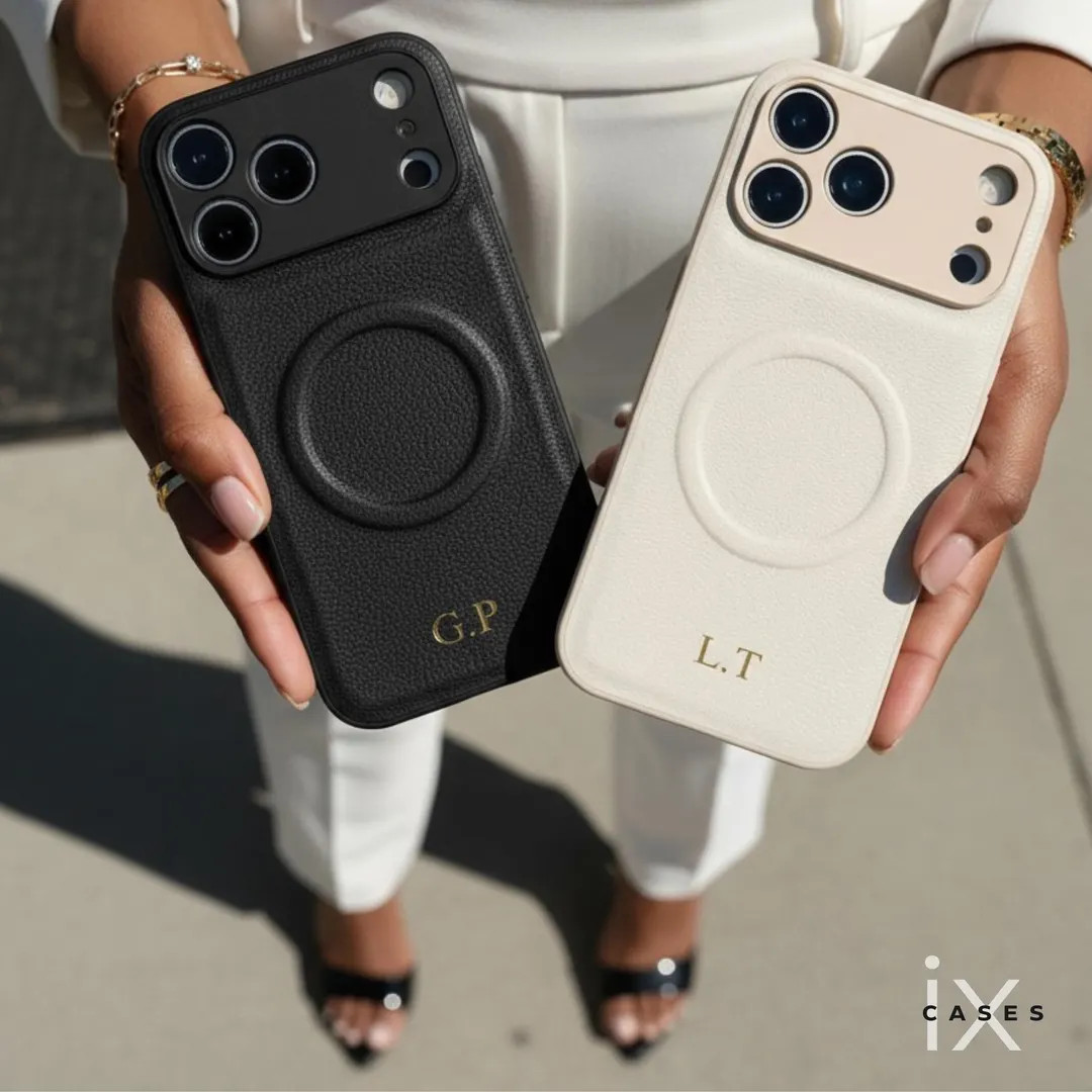 Personalized Leather Case for iPhone 17 Pro Max 16 15 14 Pro Monogram Engraved Leather Magnetic P... | Etsy (US)