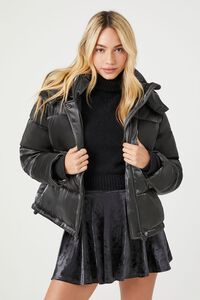 Metallic Quilted Puffer Jacket | Forever 21 (US)