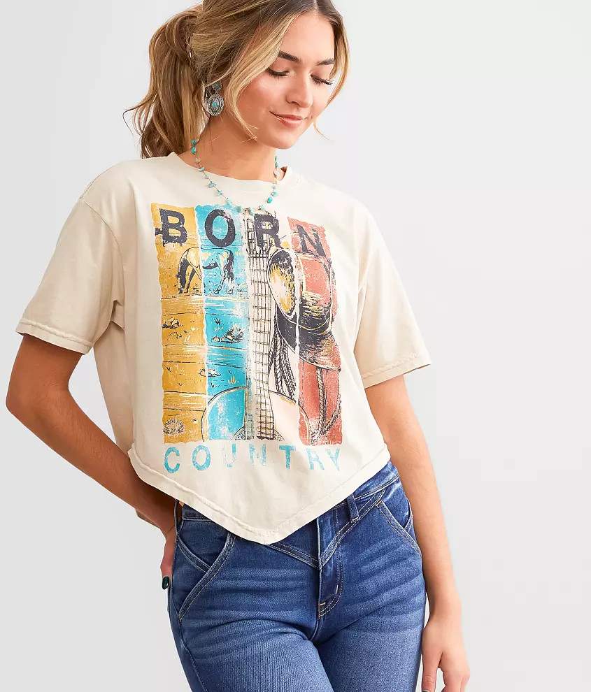 Born Country Cropped T-Shirt | Buckle