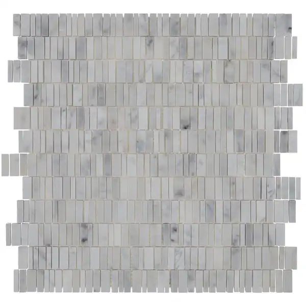 Natural Stone Marble 2" HEX Mosaic Polished Carrara White - 13 x 12.75 - Overstock - 23607704 | Bed Bath & Beyond