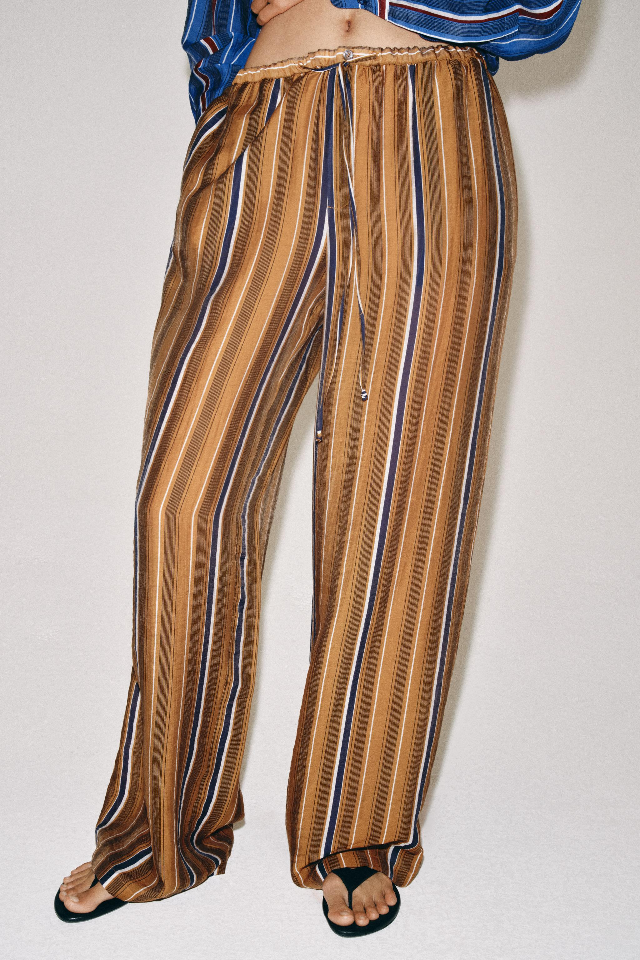 ZW COLLECTION STRIPED PAJAMA PANTS | Zara US