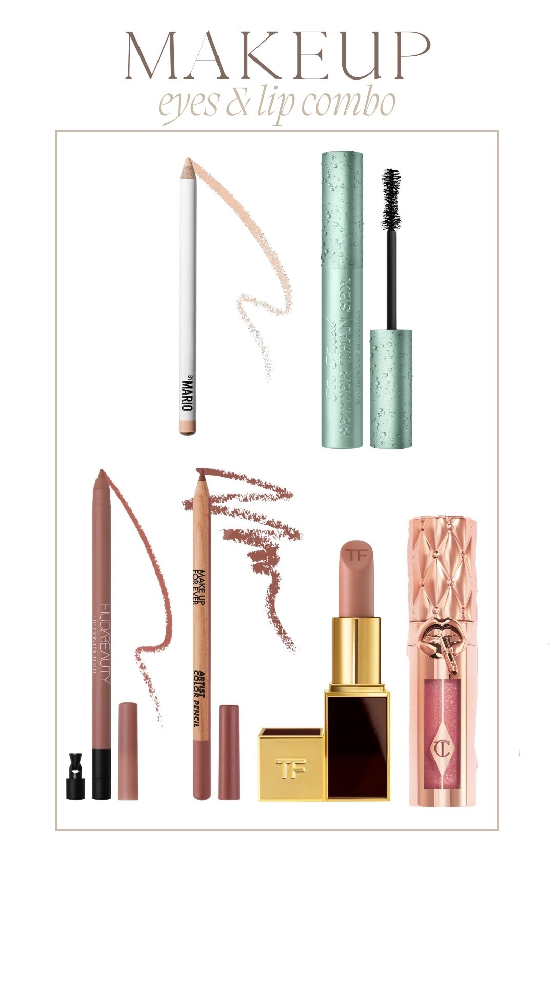 Makeup by Mario liner - Discontinued (linked alternatives)
Huda Liner - Honey Beige
Makeup Forever Liner - Wherever Walnut
Tom Ford - Sable Smoke
Charlotte Tilbury - Strawberry Chocolate

#LTKFindsUnder50 #LTKBeauty #LTKFindsUnder100