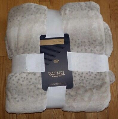 Rachel Roy Faux Fur Blanket Full Queen Heavy Soft Snow Leopard 90" x 90" NWT | eBay US