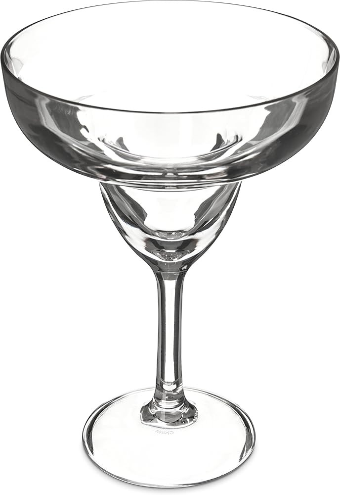 Carlisle FoodService Products 565207 Shatter-Resistant Plastic Margarita Glass, 16 oz, Clear | Amazon (US)