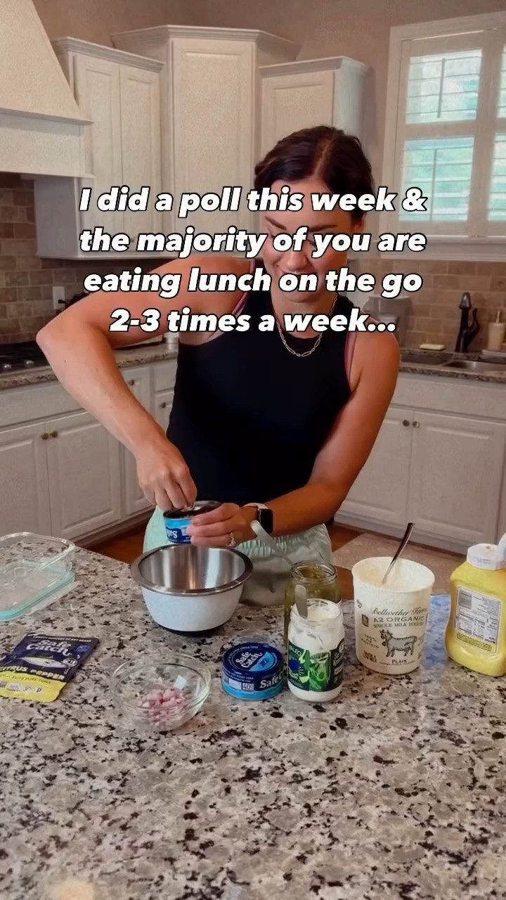 RECIPE BELOW ⬇️

💬 Comment LUNCH and I'll send you my free 6 week guide to healthy lunches packed full of my favorite on-the-go meals! 🚗💨

My Easy Peasy Tuna Salad Recipe 🐟
▪️1 can tuna
▪️1 tablespoon mayo
▪️1 tablespoon Greek yogurt
▪️1 tablespoon mustard
▪️red onion
▪️pickled relish

If you're eating lunch in the car 2-3 times a week... you are definitely not alone. 😅

Between back-to-school activities, after-school sports starting up, appointments, and all the things, lunch can easily become an afterthought.

And that's usually when the drive-thru starts calling your name. 🙃

One of the biggest lessons I've learned over the years is that healthy eating gets a whole lot easier when you make decisions before you're hungry. 😉

That's why meal planning is the very first step of my Sunday Reset.

Because when lunch is already planned, packed, or prepped, there's less stress, fewer impulse decisions, and a much better chance you'll fuel your body in a way that helps you show up well for your family.

✨ Comment LUNCH and I'll send you my 6 week guide to healthy lunches! 

#sundayreset  #healthybyheatherbrown #mindbodyspirit #mealplanningmadeeasy #healthymomlife
